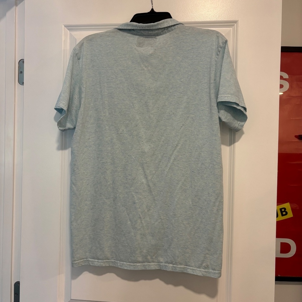 Men's Billabong Heather Baby Blue Polo - Picture 5 of 5